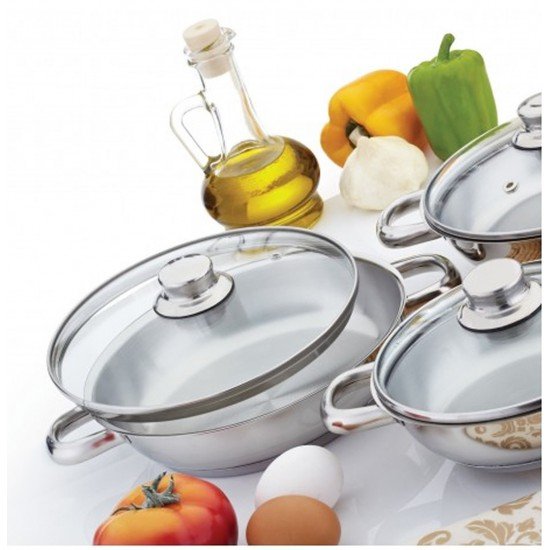 Gülsan Cam Kapaklı 6 Parça Omlet Set