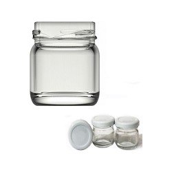 Konserve Kavanoz Cam 40 Cc Kapaklı Konserve Kavanoz Cam 40 Cc Kapaklı