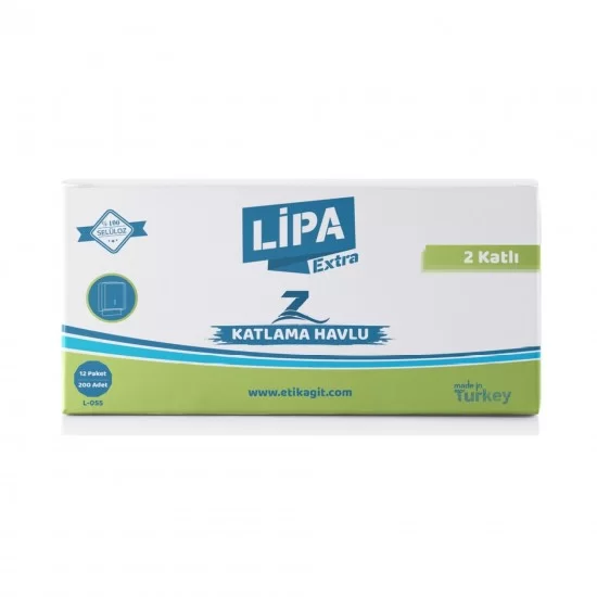 Lipa Extra Dispenser Z Katlama Havlu 200 Yaprak 1 Koli 12 PAket Lipa Extra Dispenser Z Katlama Havlu 200 Yaprak 1 Koli 12 PAket