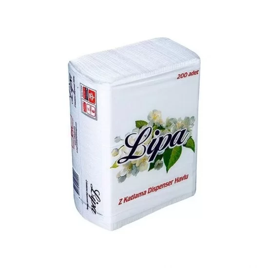 Lipa Extra Dispenser Z Katlama Havlu 200 Yaprak 1 Koli 12 PAket Lipa Extra Dispenser Z Katlama Havlu 200 Yaprak 1 Koli 12 PAket