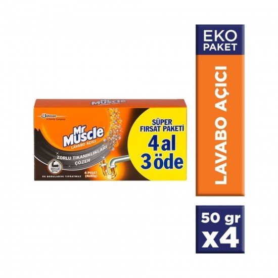 Mr Muscle Granül Lavabo Açıcı 4 Al 3 Öde