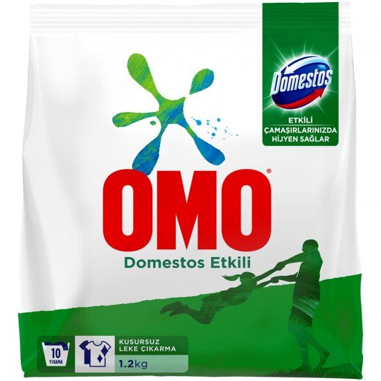 Omo Domestos Etkili Toz Çamaşır Deterjanı 1.2 Kg 10 Yıkama Omo Domestos Etkili Toz Çamaşır Deterjanı 1.2 Kg 10 Yıkama