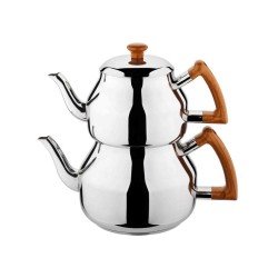 Özkent Marmaris Mega Boy Ahşap Çaydanlık