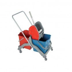 Plastik Çift Kovalı Temizlik Arabası Takım