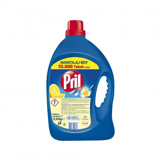Pril Sıvı Bulaşık Deterjanı Limon 3 lü Güç 2,5 Kg