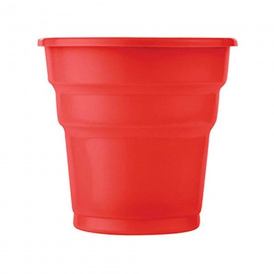 Roll-Up Plastik Meşrubat Bardağı Kırmızı 180cc-7oz 25li Roll-Up Plastik Meşrubat Bardağı Kırmızı 180cc-7oz 25li
