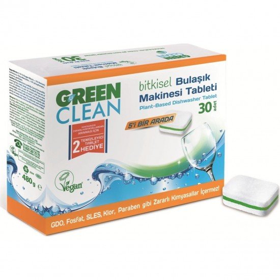 U Green Clean Bitkisel Bulaşık Makinesi Tableti 30lu