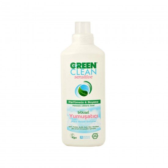 U Green Clean Sensitive Bitkisel Sıvı Çamaşır Yumuşatıcı Kokusuz Boyasız 1 lt