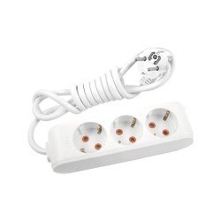 Viko Multi-Let Üçlü Priz Topraklı Kablolu Çocuk Korumalı 3 Metre-Beyaz