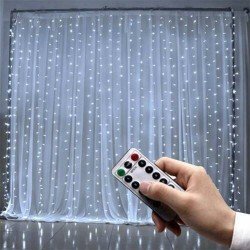 Yılbaşı Kumandalı Gün Işığı ve Beyaz Perde Led 2.5x2.5 Metre Yılbaşı Kumandalı Gün Işığı ve Beyaz Perde Led 2.5x2.5 Metre