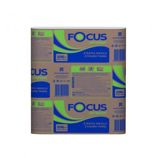 Focus Optimum Z Katlama Kağıt Havlu 200 Yaprak 20 cm x 24 cm 1 Koli 12 Paket Focus Optimum Z Katlama Kağıt Havlu 200 Yaprak 20 cm x 24 cm 1 Koli 12 Paket
