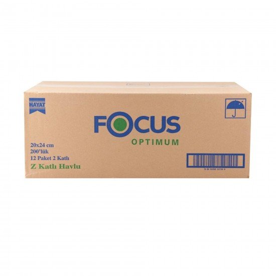 Focus Optimum Z Katlama Kağıt Havlu 200 Yaprak 20 cm x 24 cm 1 Koli 12 Paket Focus Optimum Z Katlama Kağıt Havlu 200 Yaprak 20 cm x 24 cm 1 Koli 12 Paket