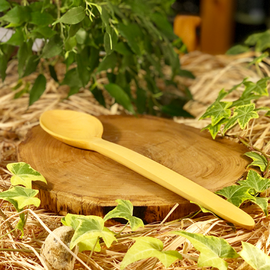 El Yapımı Doğal Şimşir Yemek Kaşığı 20 Cm