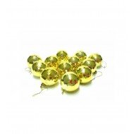 Yılbaşı Çam Ağacı Plastik Disko Topu Süs Gold - Kırmızı - Gümüş 5 Cm 12'li Paket