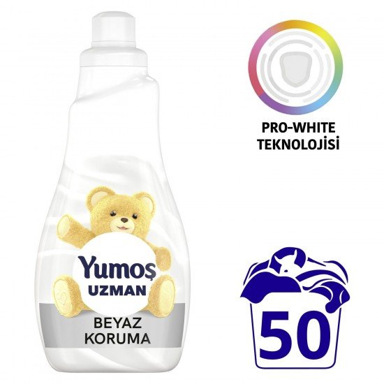 Yumoş Uzman Bakım Beyaz Koruma Konsantre Çamaşır Yumuşatıcı 1200 ML 50 Yıkama Yumoş Uzman Bakım Beyaz Koruma Konsantre Çamaşır Yumuşatıcı 1200 ML 50 Yıkama