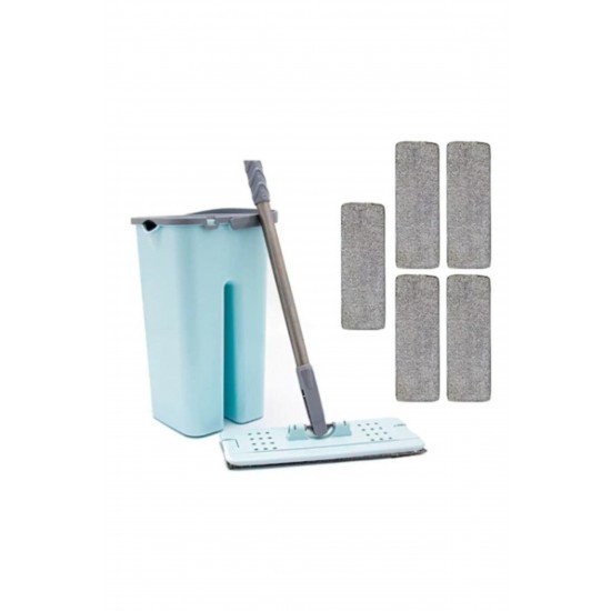 Zambak Plastik Zambak Tablet Mop Pratik Temizlik Seti Mavi Zambak Plastik Zambak Tablet Mop Pratik Temizlik Seti Mavi