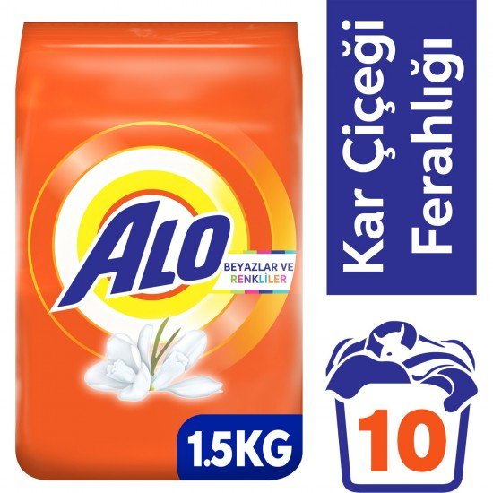 Alo Matik Kar Çiçeği Toz Çamaşır Deterjanı Beyaz ve Renkiller İçin 1.5 Kg Alo Matik Kar Çiçeği Toz Çamaşır Deterjanı Beyaz ve Renkiller İçin 1.5 Kg
