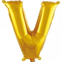 Folyo Balon Harf V Gold 40 İnc 100 Cm Folyo Balon Harf V Gold 40 İnc 100 Cm