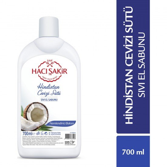 Hacı Şakir Hindistan Cevizi Sıvı Sabun 700 Ml Hacı Şakir Hindistan Cevizi Sıvı Sabun 700 Ml