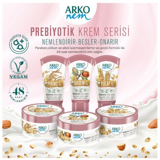 Arko Nem Prebiyotik Krem Serisi Badem Sütü 250 Ml