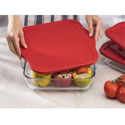 Paşabahçe Borcam 59034 Kulplu Kapaklı Kare Tepsi 22 Cm Paşabahçe Borcam 59034 Kulplu Kapaklı Kare Tepsi 22 Cm