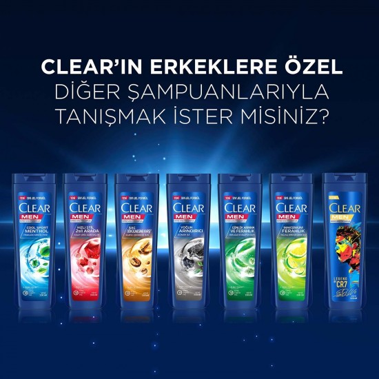 Clear Men Kepeğe Karşı Etkili Şampuan Yoğun Arındırıcı Kömür İle 350 ml