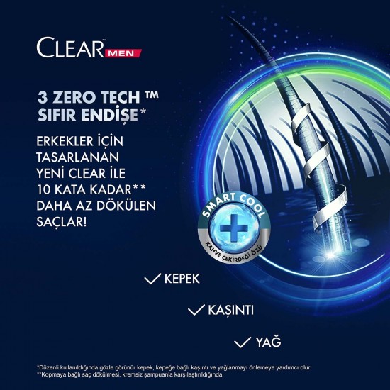 Clear Men Kepeğe Karşı Etkili Şampuan Saç Dökülmesine Karşı Kahve Çekirdeği Özü 350 ml