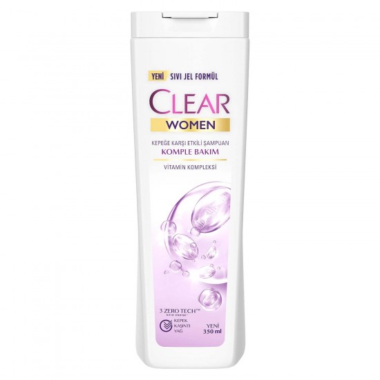 Clear Women Kepeğe Karşı Etkili Şampuan Komple Bakım Vitamin Kompleksi 350 ml