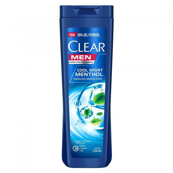 Clear Men Kepeğe Karşı Etkili Şampuan Cool Sport Menthol Ferahlatıcı Mentol Etkisi 350 ml