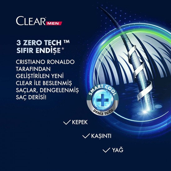 Clear Men Kepeğe Karşı Etkili Şampuan Legend By CR7 Cristiano Ronaldo 350 ml