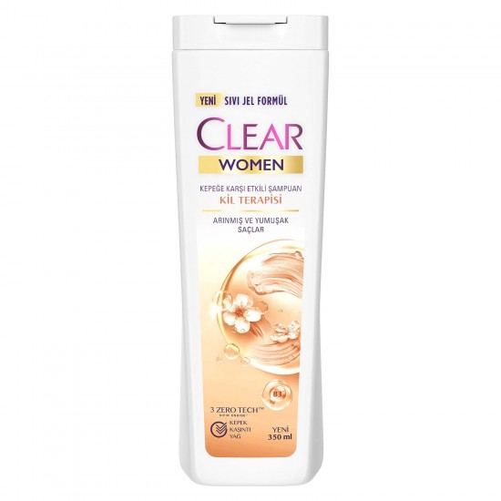 Clear Women Kepeğe Karşı Etkili Şampuan Yumuşak Parlak Kiraz Çiçeği Esansı & Keratin 350 ml