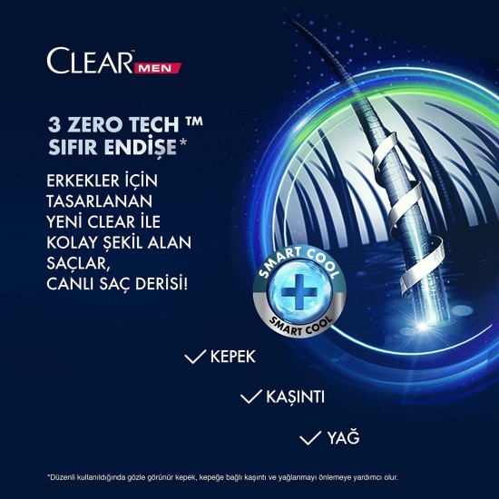 Clear Men Kepeğe Karşı Etkili Şampuan Hızlı Stil 2si 1 Arada Kolay Şekil Alan Saçlar 350 ml