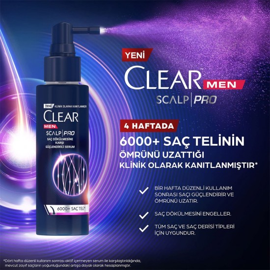 Clear Men Scalp Pro Saç Dökülmesine Karşı Güçlendirici Serum 70 Ml