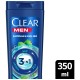 Clear Men 3 in 1 Şampuan & Duş Jeli Ferahlatıcı Mentol Etkisi Saç Yüz Vücut İçin 350 Ml