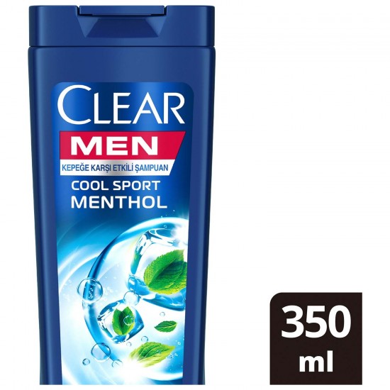 Clear Men Kepeğe Karşı Etkili Şampuan Cool Sport Menthol Ferahlatıcı Mentol Etkisi 350 ml