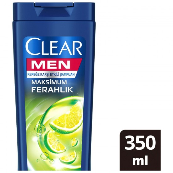 Clear Men Kepeğe Karşı Etkili Şampuan Maksimum Ferahlık Yağlı Saç Derisi İçin Limon Özlü 350 ml