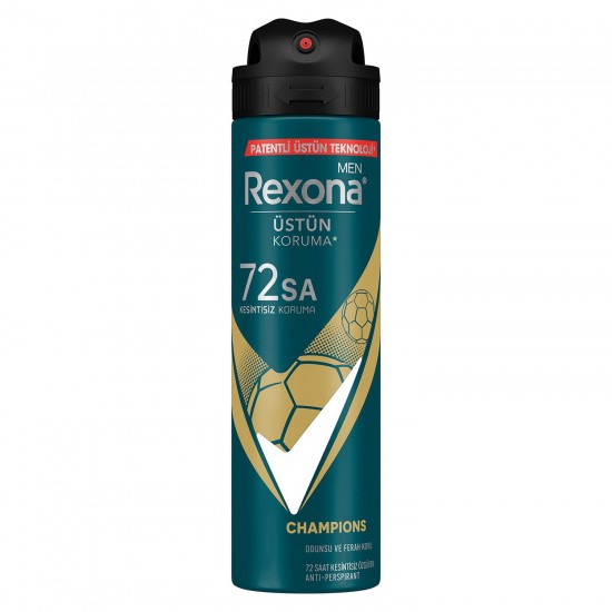 Rexona Men Erkek Sprey Deodorant Champions 72 Saat Kesintisiz Üstün Koruma 150 Ml