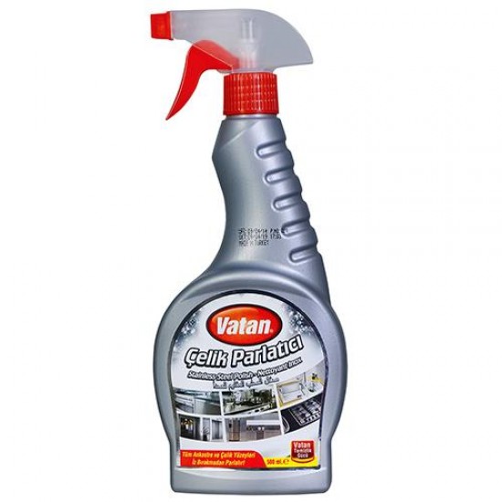 Vatan Paslanmaz Çelik Parlatıcı Sprey 500 ml Vatan Paslanmaz Çelik Parlatıcı Sprey 500 ml