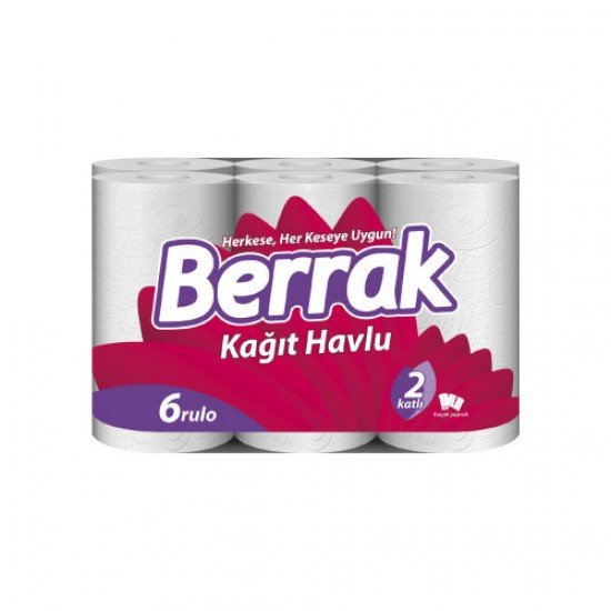 Berrak Kağıt Havlu 2 Katlı 6lı