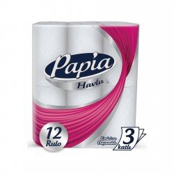 Papia Kağıt Havlu 3 Katlı 12'li Papia Kağıt Havlu 3 Katlı 12'li